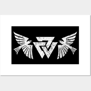 Norse Ravens Viking Valknut Nordic Vikings Pagan Symbol Posters and Art